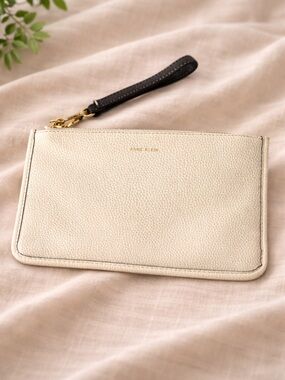 Anne Klein Ivory/White Textured Wristlet Gold